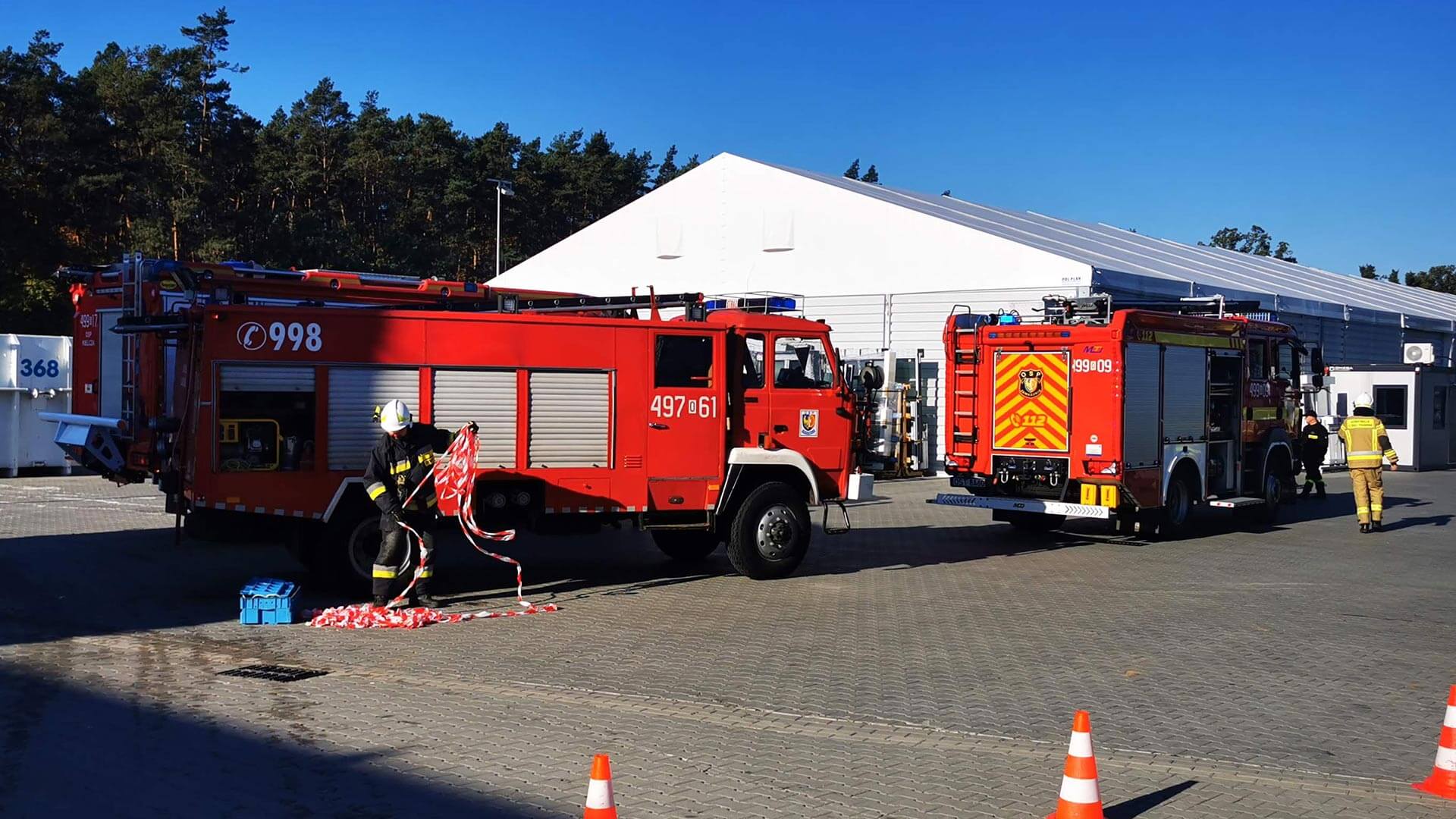 Wizyta strażaków w siedzibie firmy – ćwiczenia z zakresu bezpieczeństwa