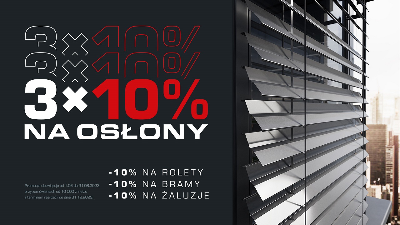 „3×10% na osłony” – gorący rabat w sam raz na lato